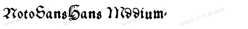 NotoSansHans Mddium字体转换